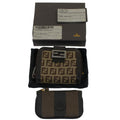 FENDI Zucchino Pequin Canvas Pouch Wallet PVC Leather 2Set Brown ac2094