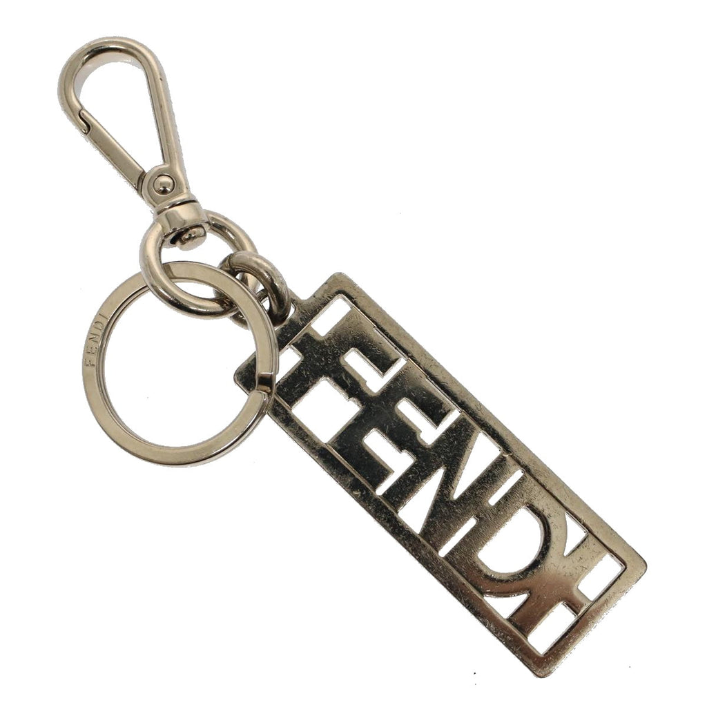 FENDI Key Holder Metal Silver ac2145