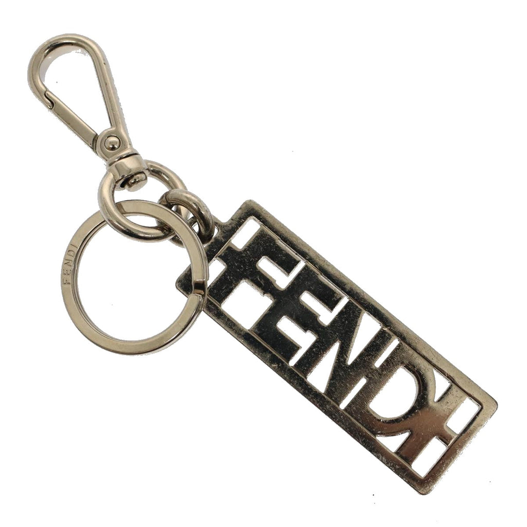 FENDI Key Holder Metal Silver ac2145