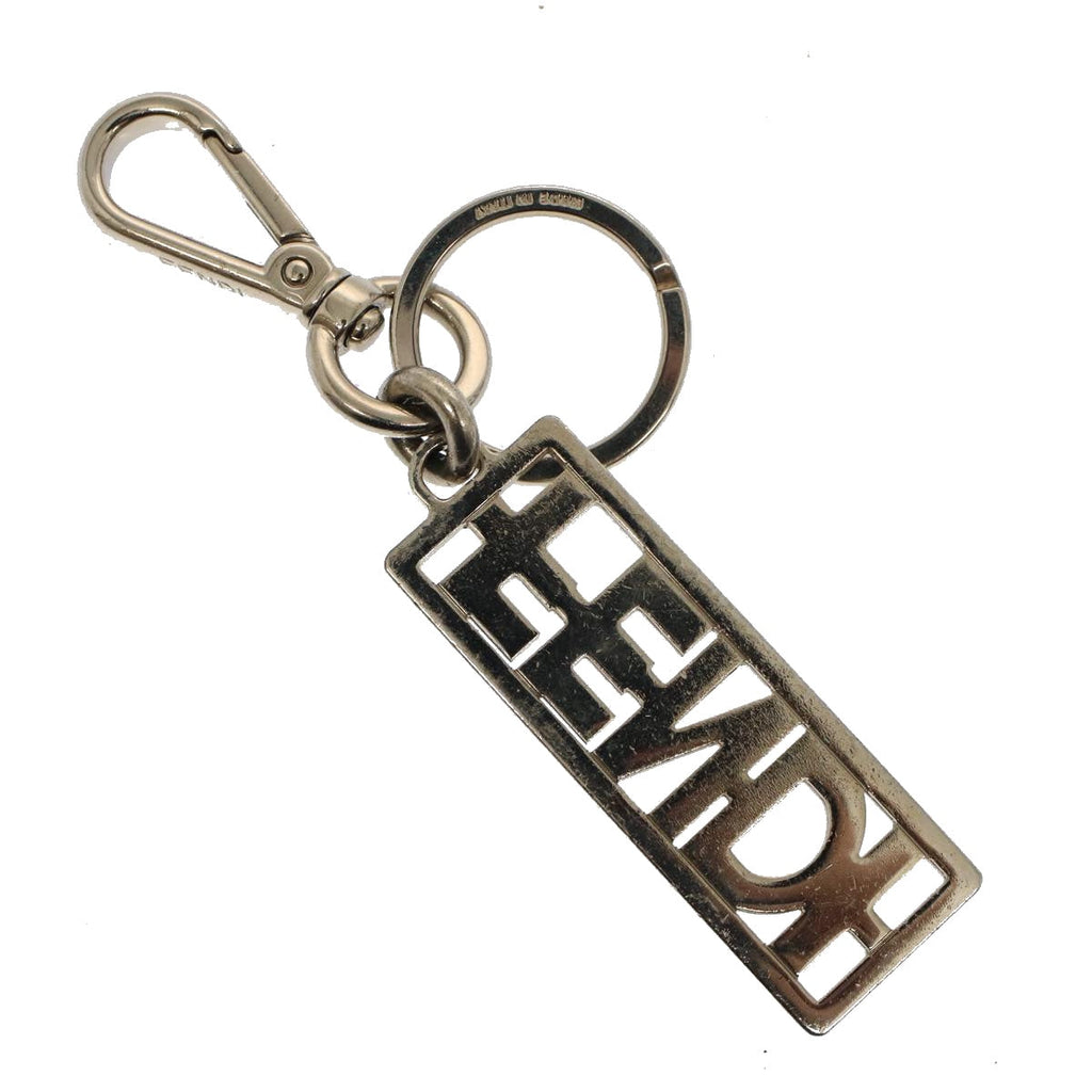 FENDI Key Holder Metal Silver ac2145