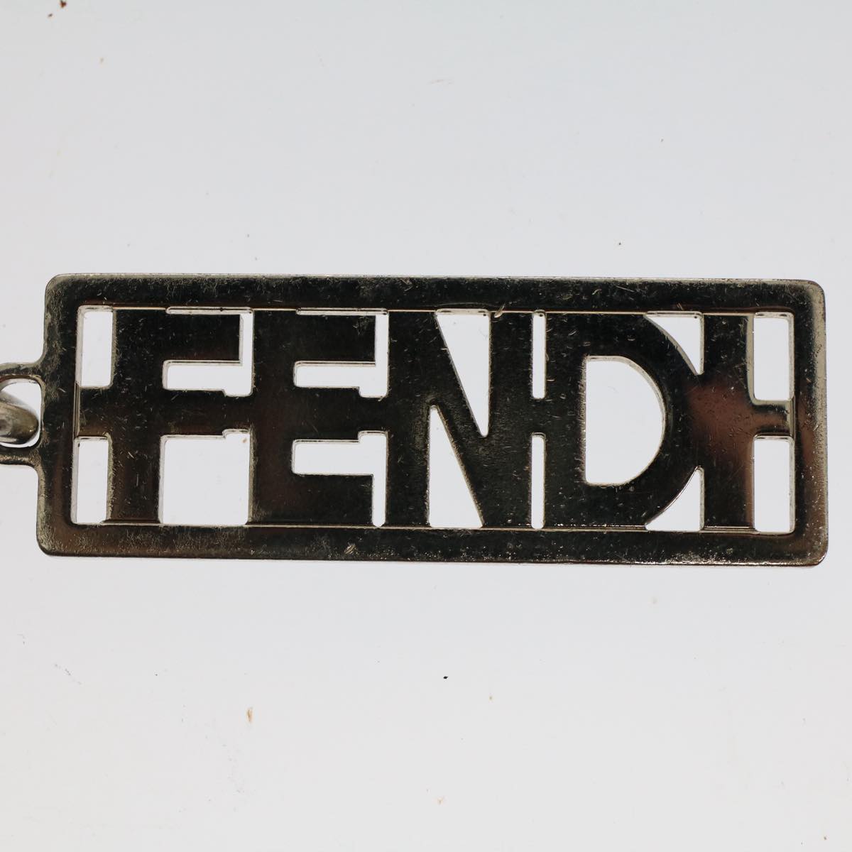 FENDI Key Holder Metal Silver ac2145