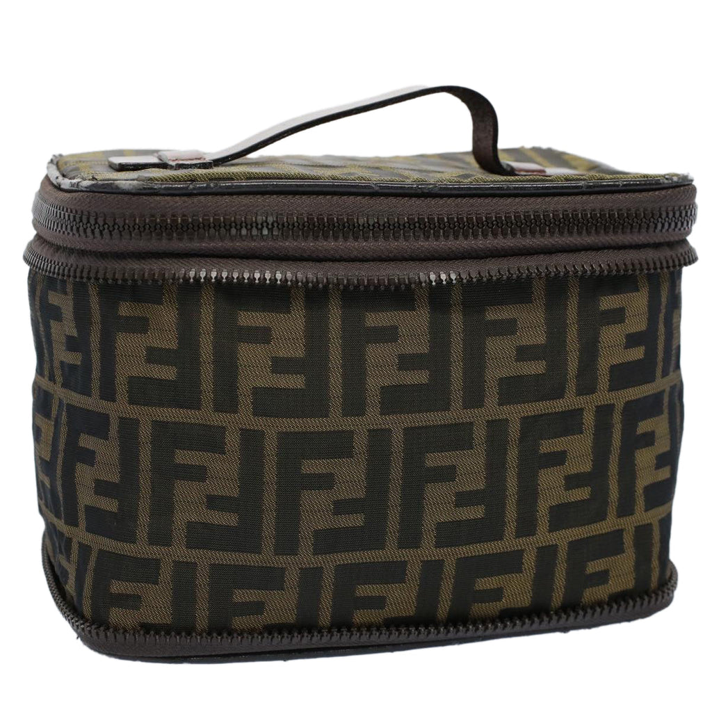 FENDI Zucca Canvas Vanity Cosmetic Pouch Brown ac2172
