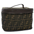 FENDI Zucca Canvas Vanity Cosmetic Pouch Brown ac2172