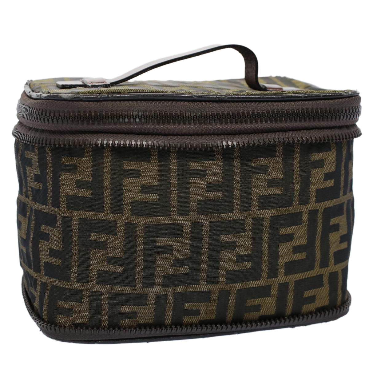 FENDI Zucca Canvas Vanity Cosmetic Pouch Brown ac2172