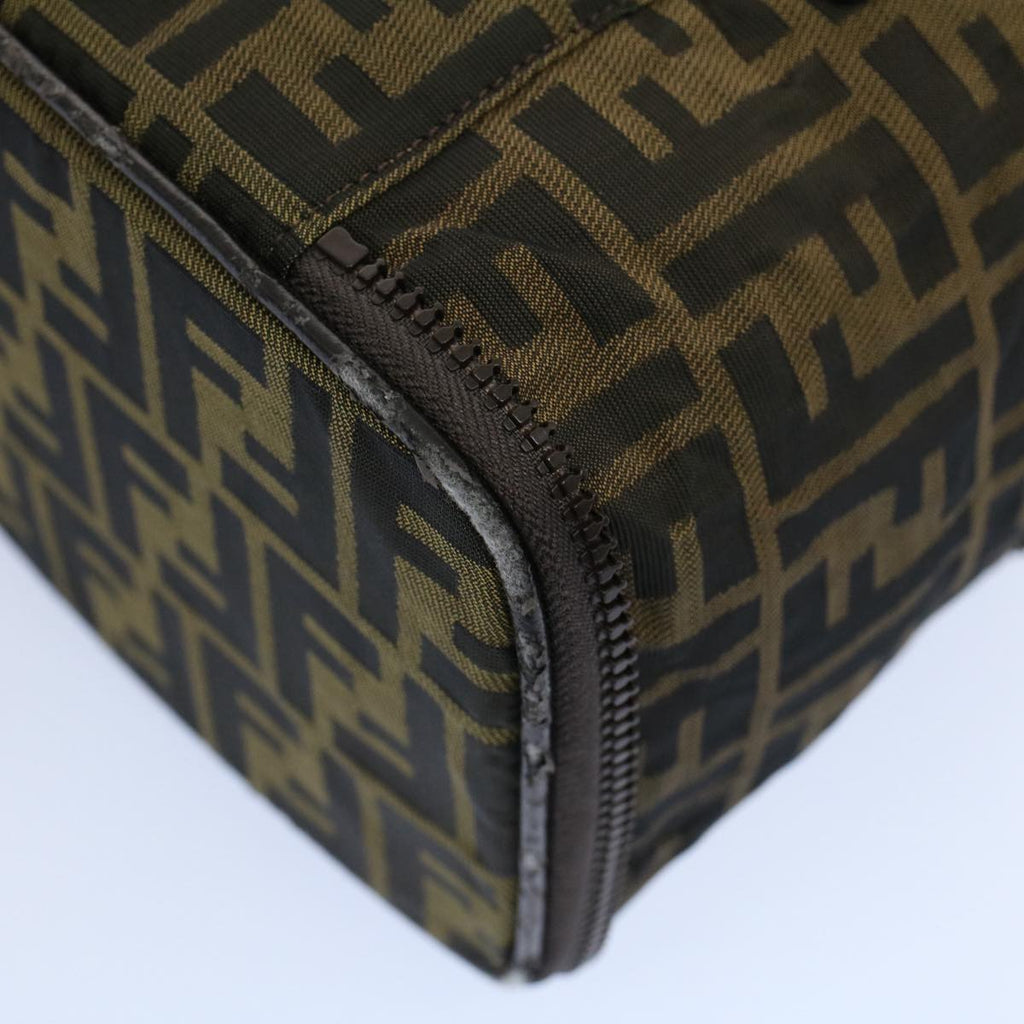 FENDI Zucca Canvas Vanity Cosmetic Pouch Brown ac2172