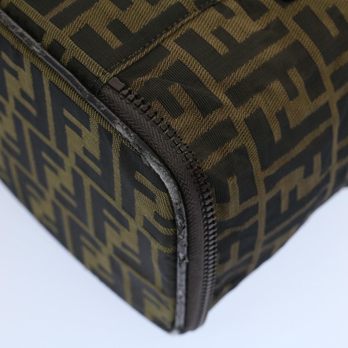FENDI Zucca Canvas Vanity Cosmetic Pouch Brown ac2172