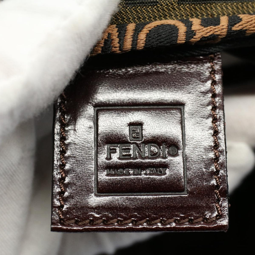 FENDI Zucca Canvas Vanity Cosmetic Pouch Brown ac2172