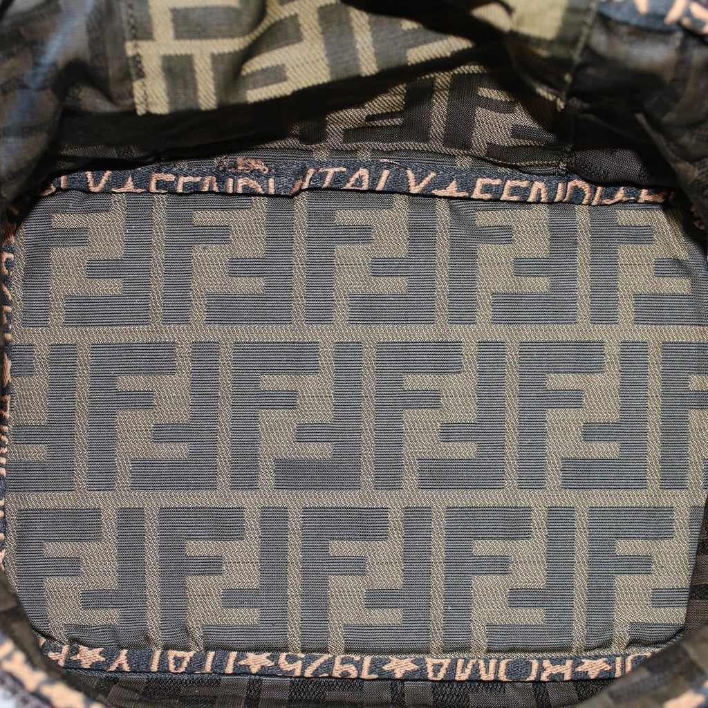 FENDI Zucca Canvas Vanity Cosmetic Pouch Brown ac2172