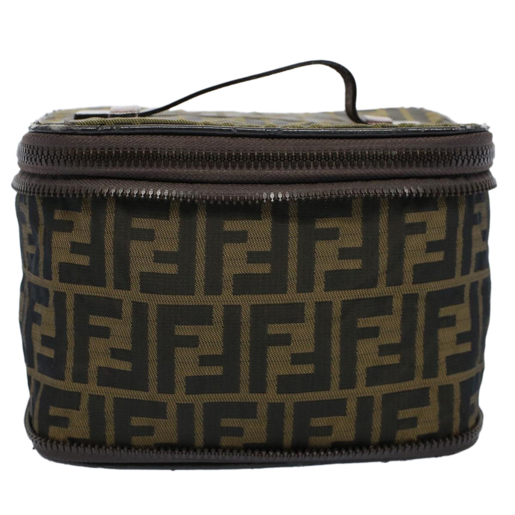 FENDI Zucca Canvas Vanity Cosmetic Pouch Brown ac2172