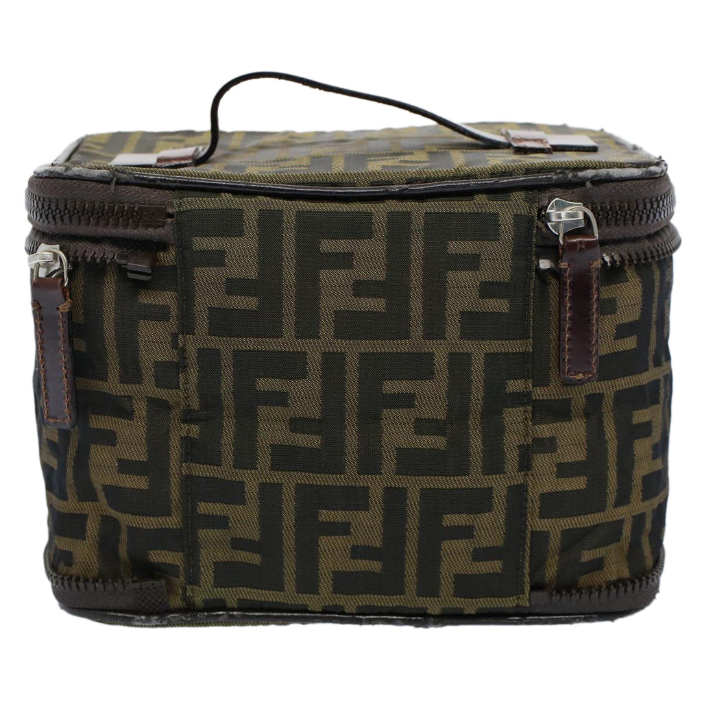 FENDI Zucca Canvas Vanity Cosmetic Pouch Brown ac2172