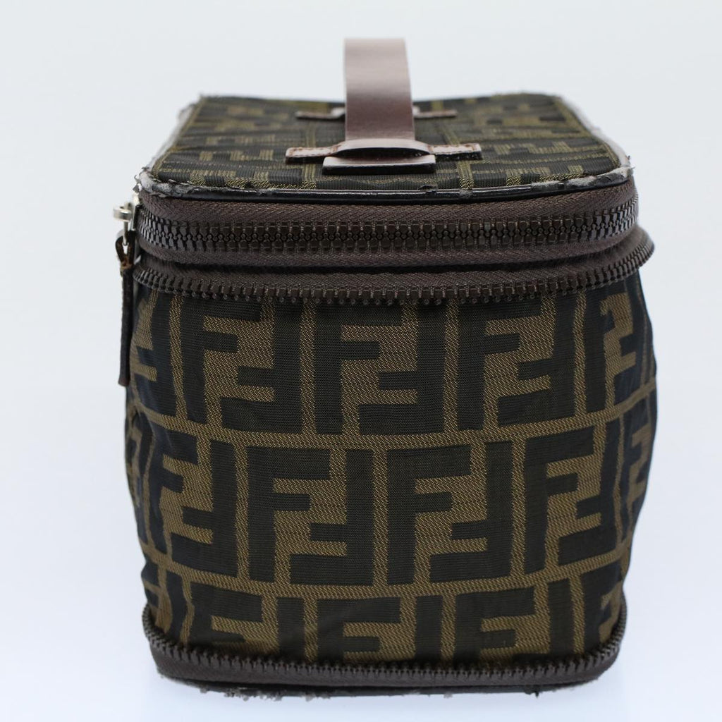 FENDI Zucca Canvas Vanity Cosmetic Pouch Brown ac2172
