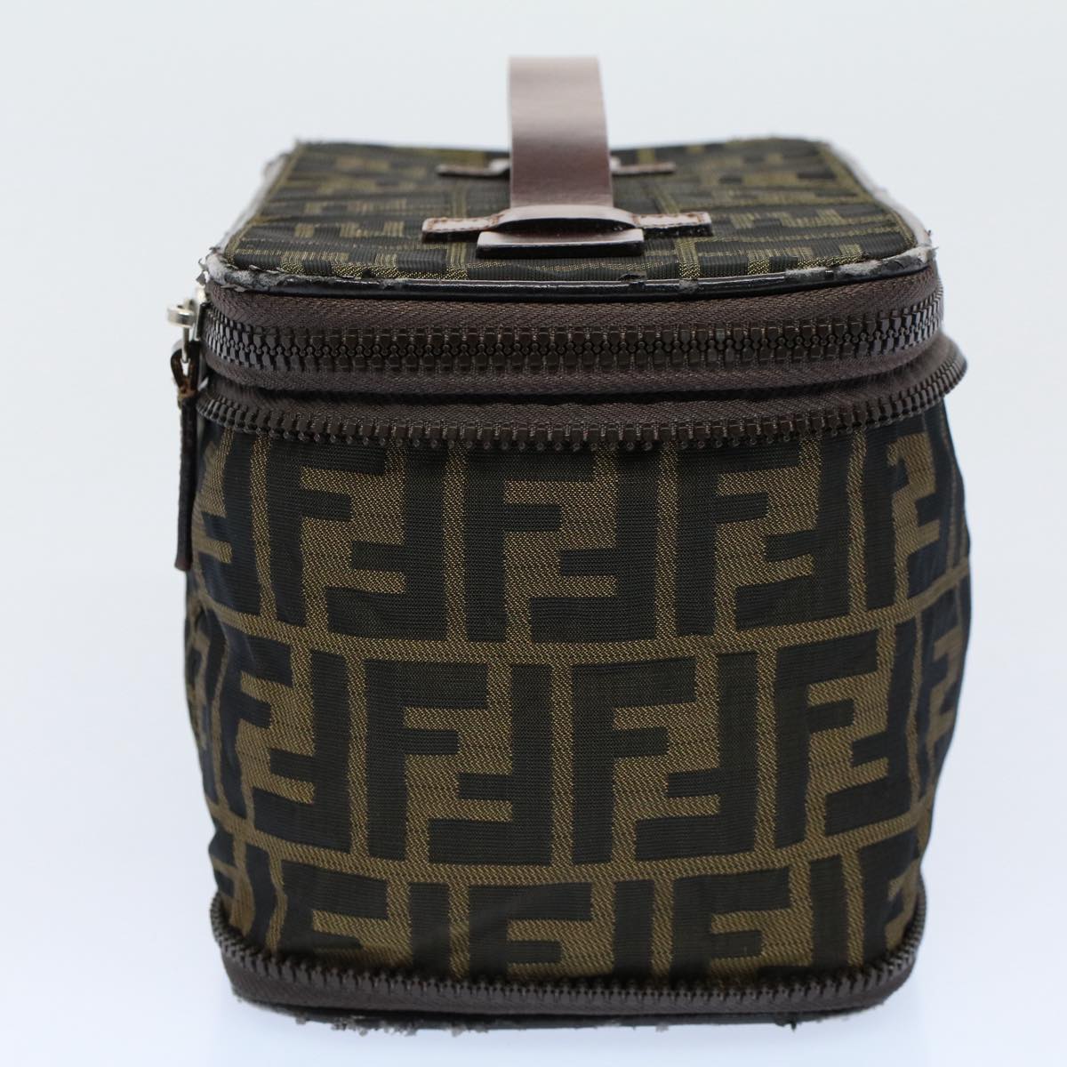 FENDI Zucca Canvas Vanity Cosmetic Pouch Brown ac2172