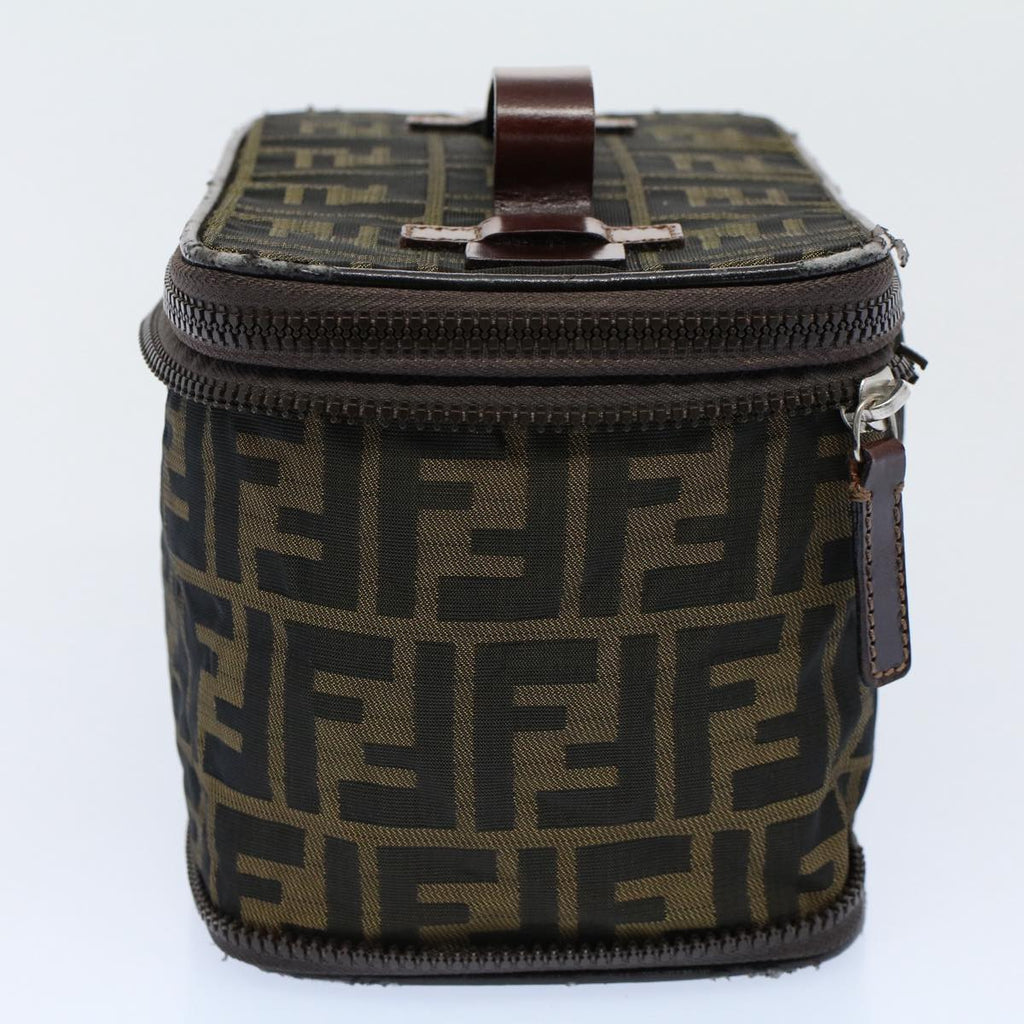 FENDI Zucca Canvas Vanity Cosmetic Pouch Brown ac2172