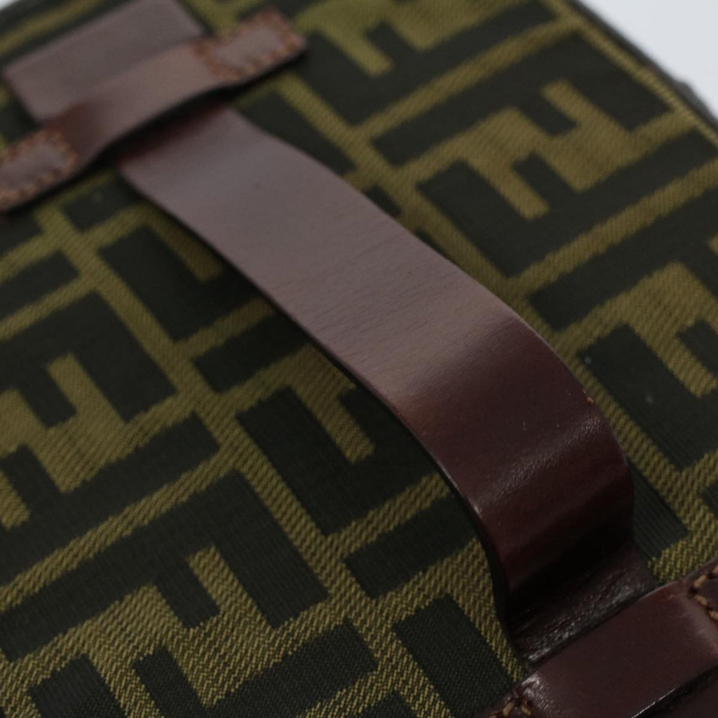 FENDI Zucca Canvas Vanity Cosmetic Pouch Brown ac2172