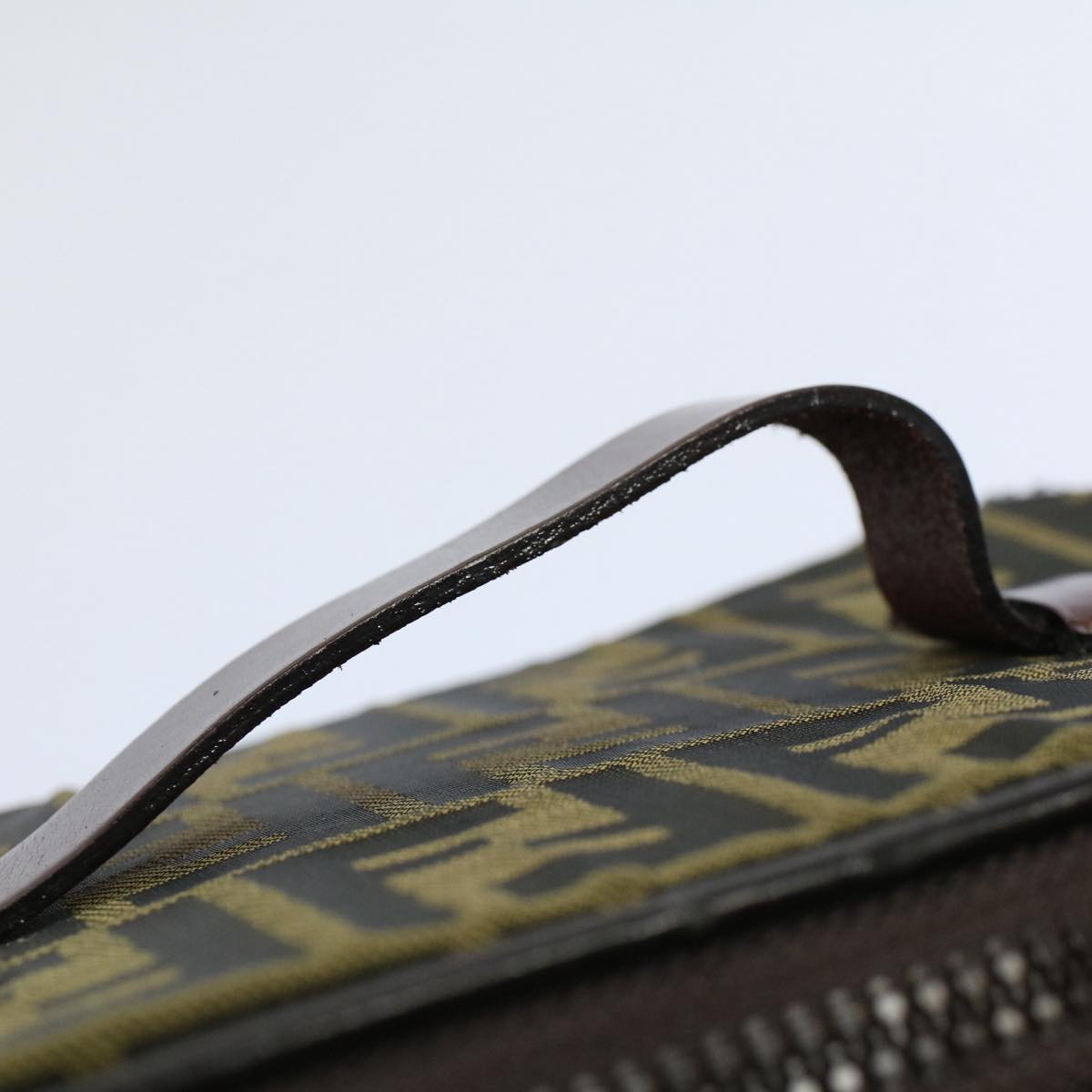 FENDI Zucca Canvas Vanity Cosmetic Pouch Brown ac2172