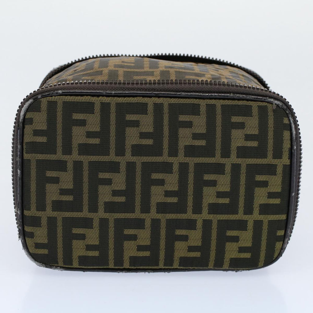 FENDI Zucca Canvas Vanity Cosmetic Pouch Brown ac2172