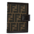 FENDI Zucca Canvas Agenda Day Planner Cover Brown ac2173