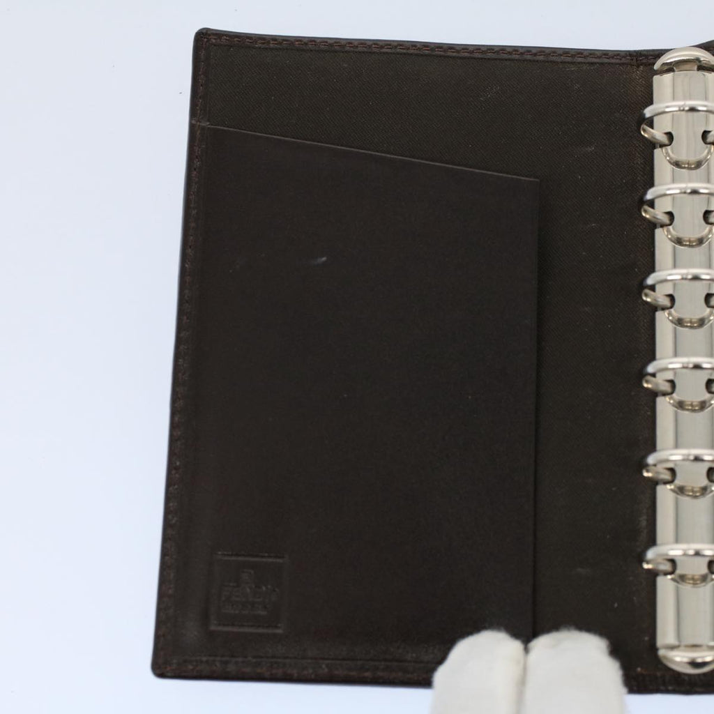 FENDI Zucca Canvas Agenda Day Planner Cover Brown ac2173