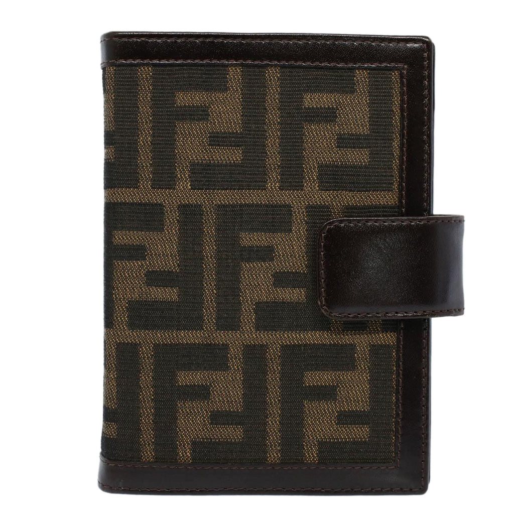 FENDI Zucca Canvas Agenda Day Planner Cover Brown ac2173