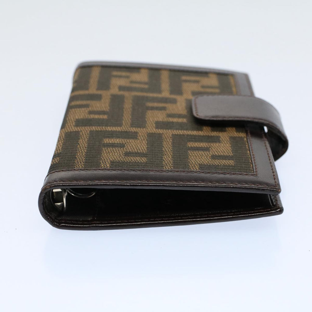 FENDI Zucca Canvas Agenda Day Planner Cover Brown ac2173