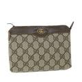 GUCCI GG Canvas Pouch PVC Leather Beige 89 01 020 ac2194