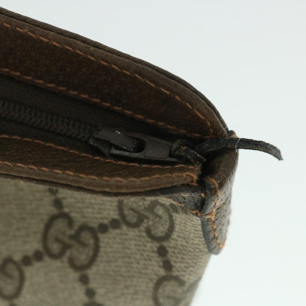 GUCCI GG Canvas Pouch PVC Leather Beige 89 01 020 ac2194