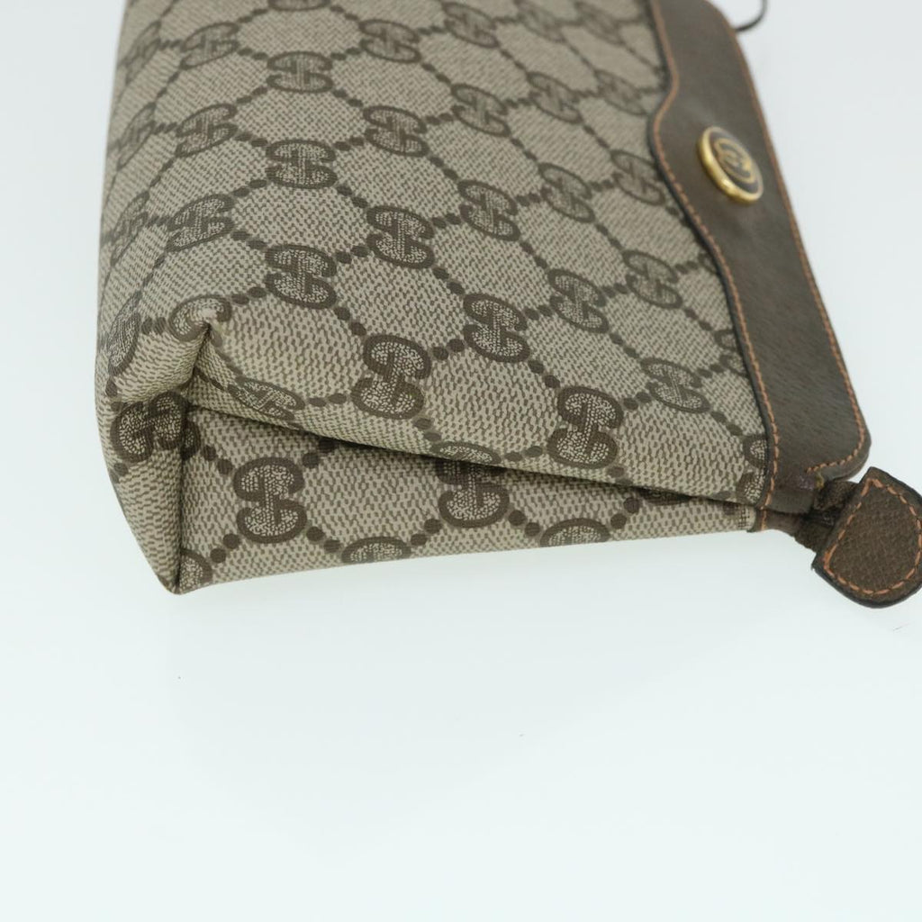 GUCCI GG Canvas Pouch PVC Leather Beige 89 01 020 ac2194