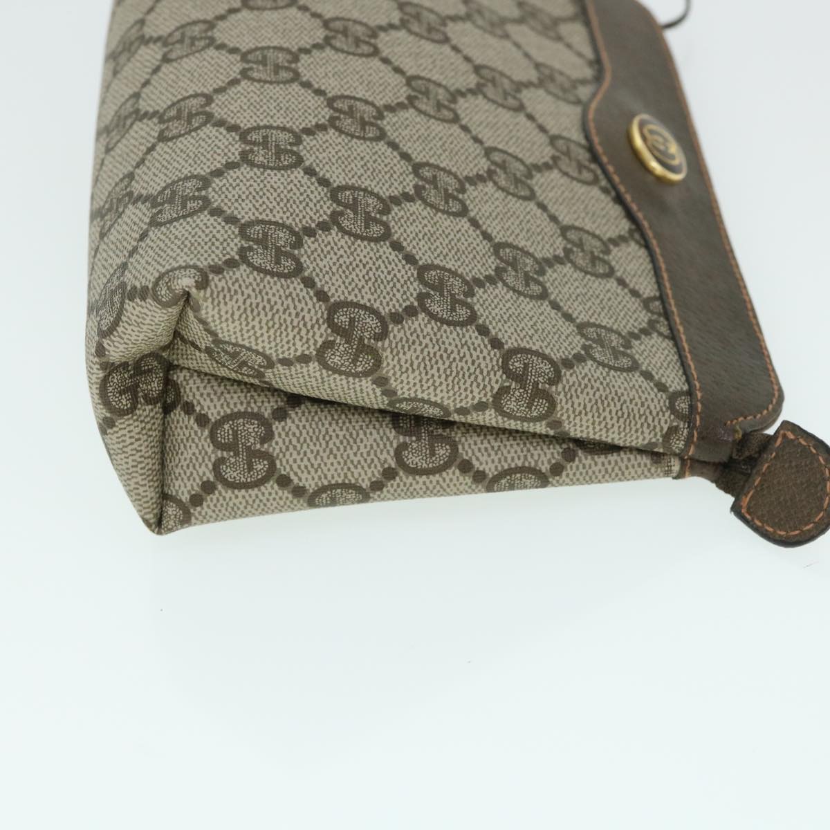 GUCCI GG Canvas Pouch PVC Leather Beige 89 01 020 ac2194