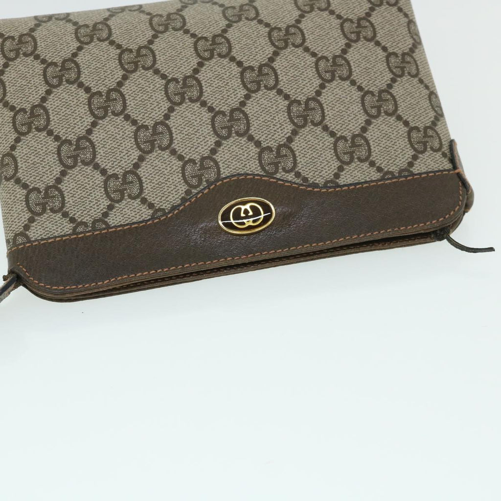 GUCCI GG Canvas Pouch PVC Leather Beige 89 01 020 ac2194