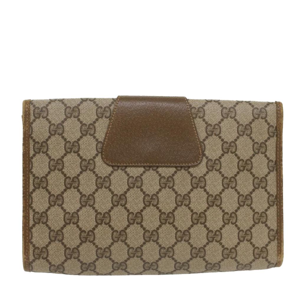 GUCCI GG Supreme Web Sherry Line Clutch Bag Beige Red 89 01 030 ac2277