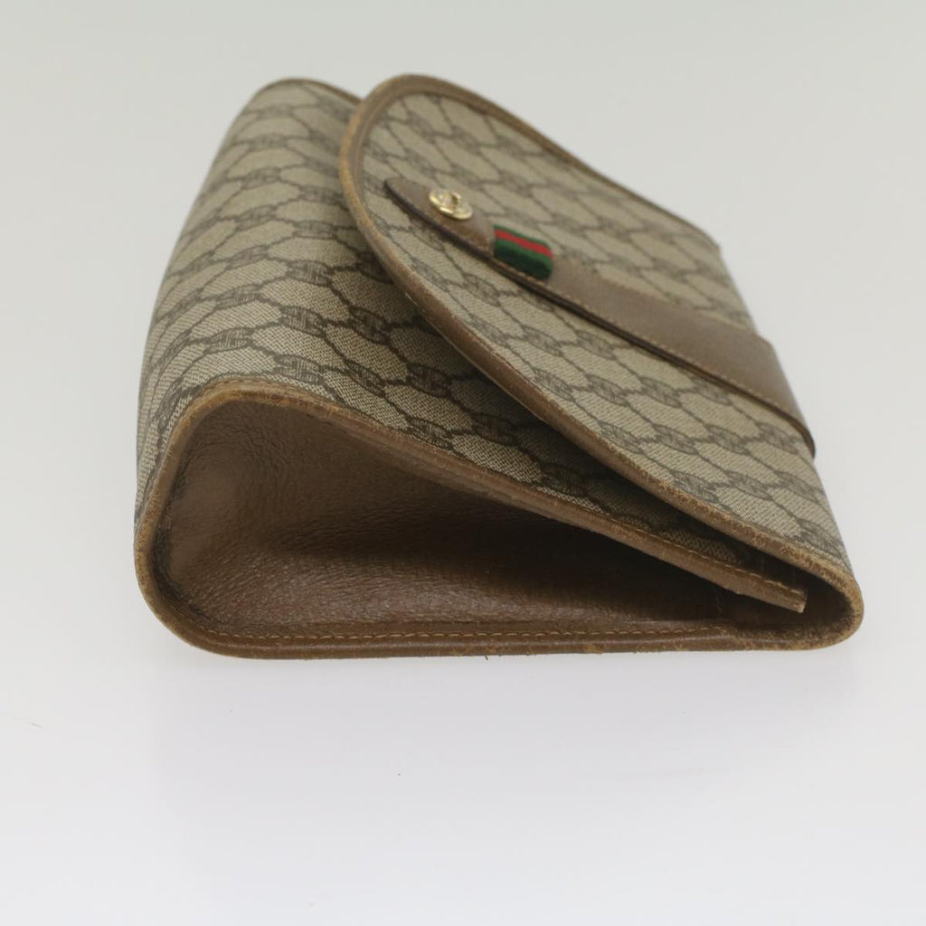 GUCCI GG Supreme Web Sherry Line Clutch Bag Beige Red 89 01 030 ac2277