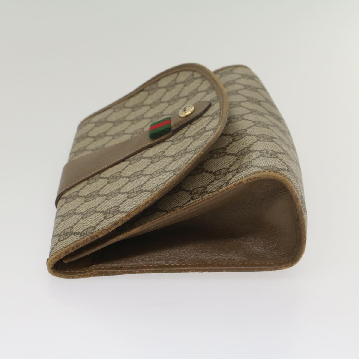 GUCCI GG Supreme Web Sherry Line Clutch Bag Beige Red 89 01 030 ac2277