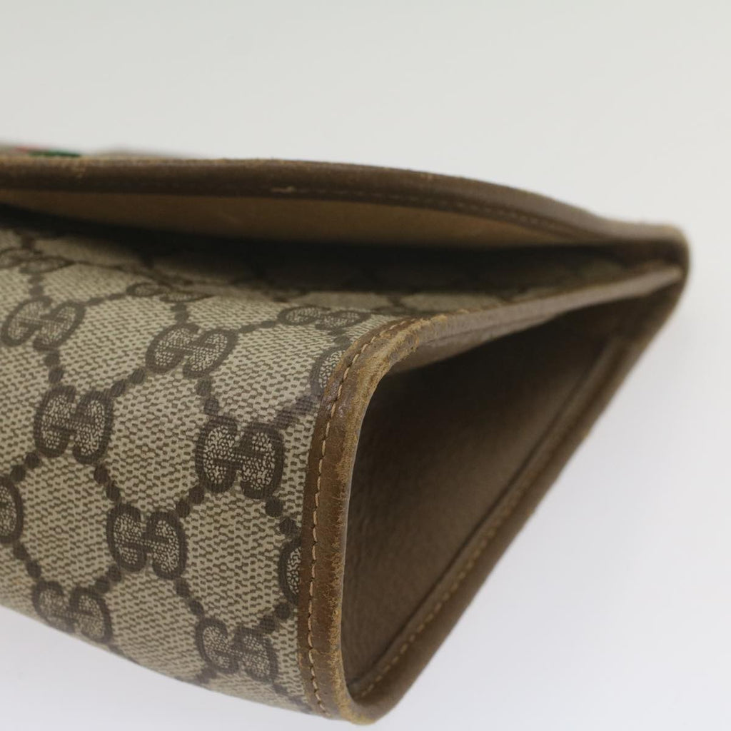 GUCCI GG Supreme Web Sherry Line Clutch Bag Beige Red 89 01 030 ac2277