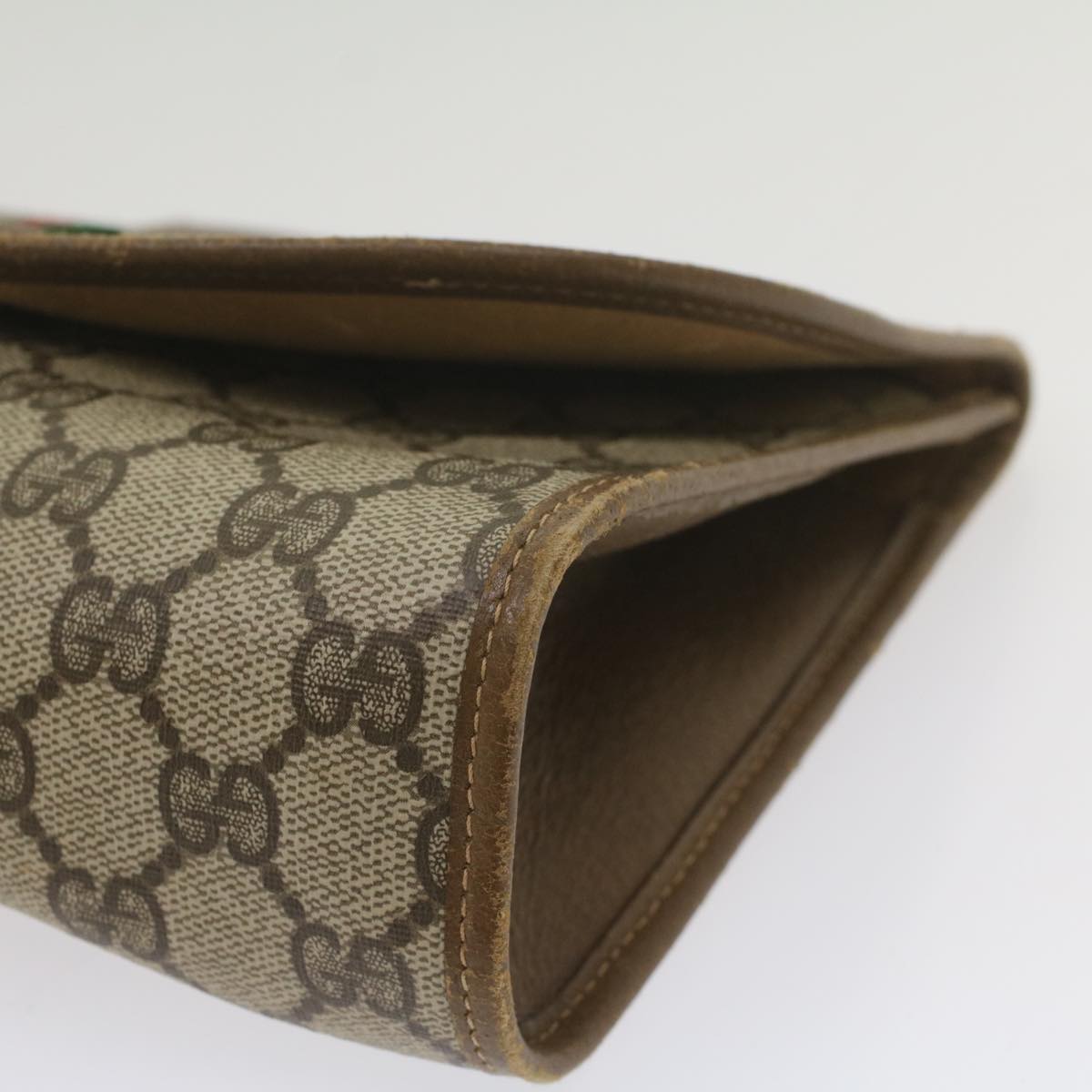 GUCCI GG Supreme Web Sherry Line Clutch Bag Beige Red 89 01 030 ac2277