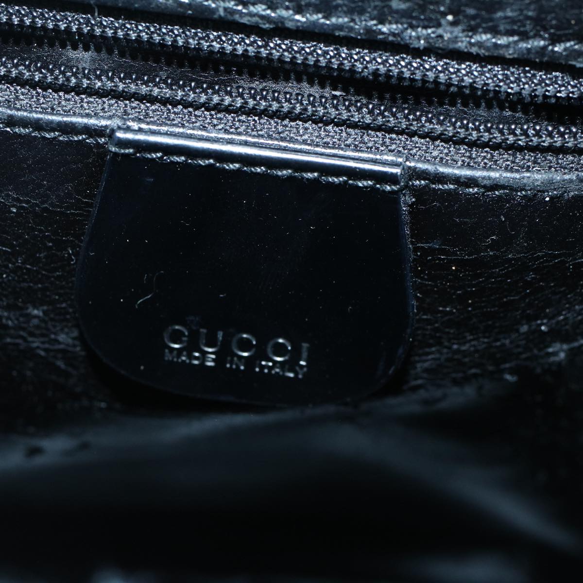 GUCCI Shoulder Bag Patent leather Black ac2278