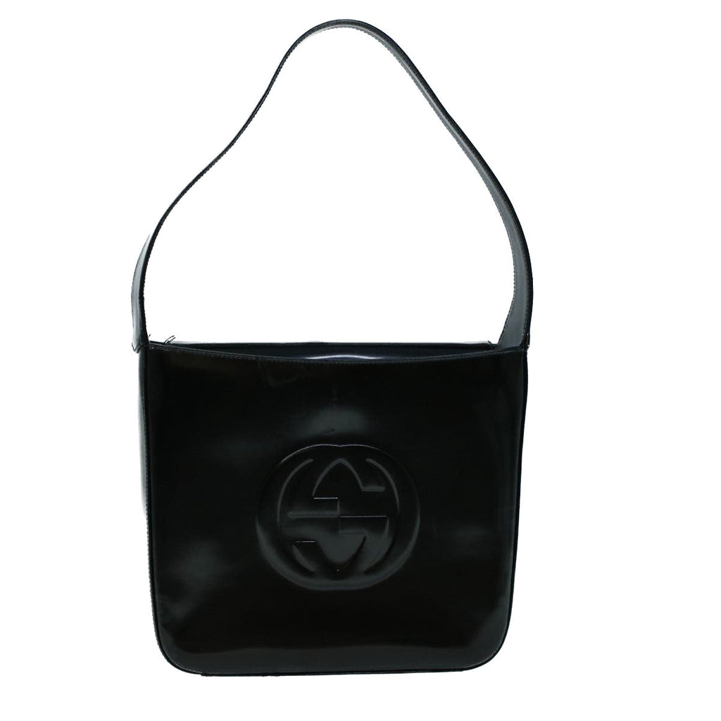 GUCCI Shoulder Bag Patent leather Black ac2278