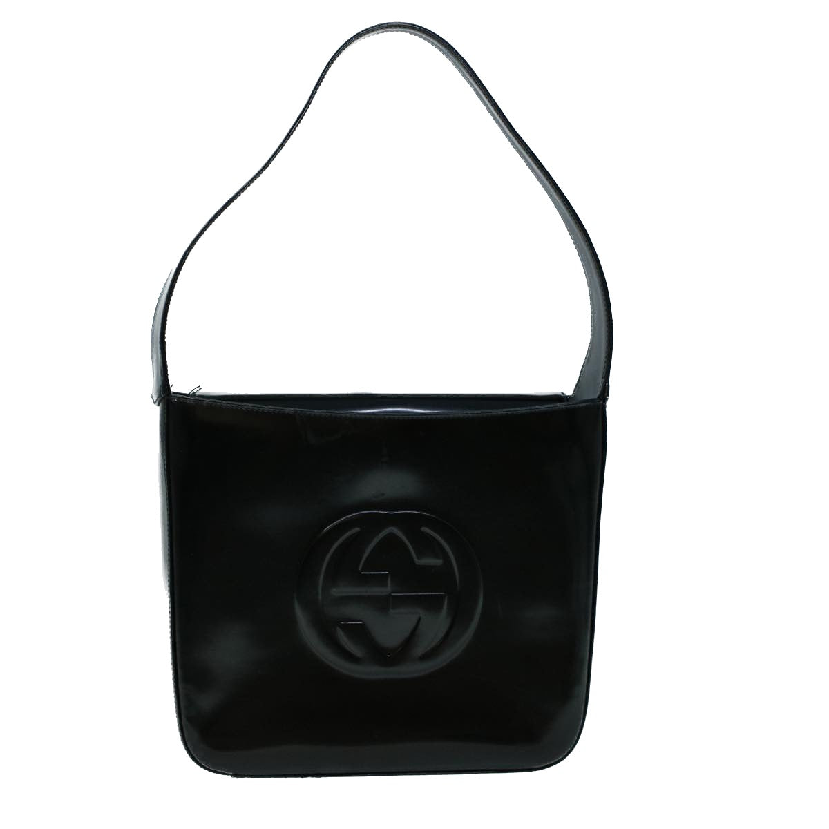 GUCCI Shoulder Bag Patent leather Black ac2278