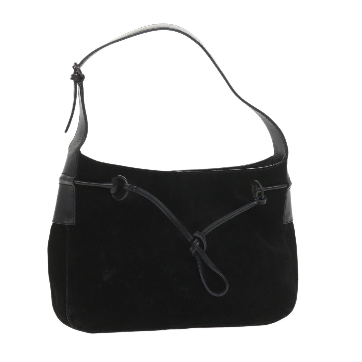 GUCCI Shoulder Bag Suede Black 101975 ac2279