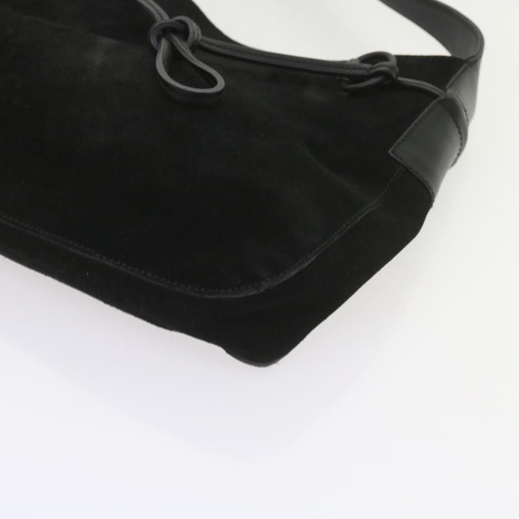 GUCCI Shoulder Bag Suede Black 101975 ac2279