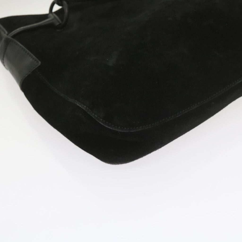 GUCCI Shoulder Bag Suede Black 101975 ac2279