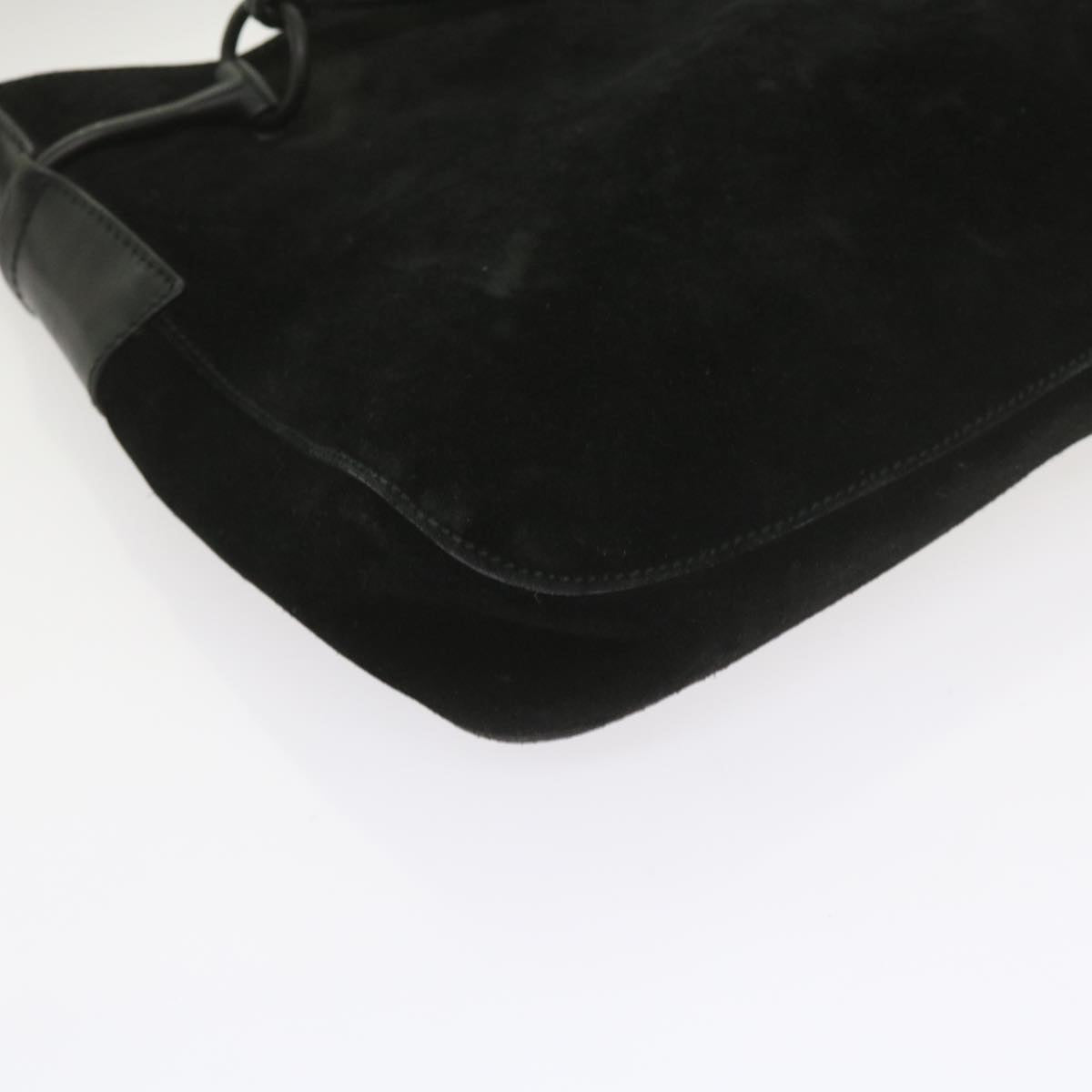 GUCCI Shoulder Bag Suede Black 101975 ac2279