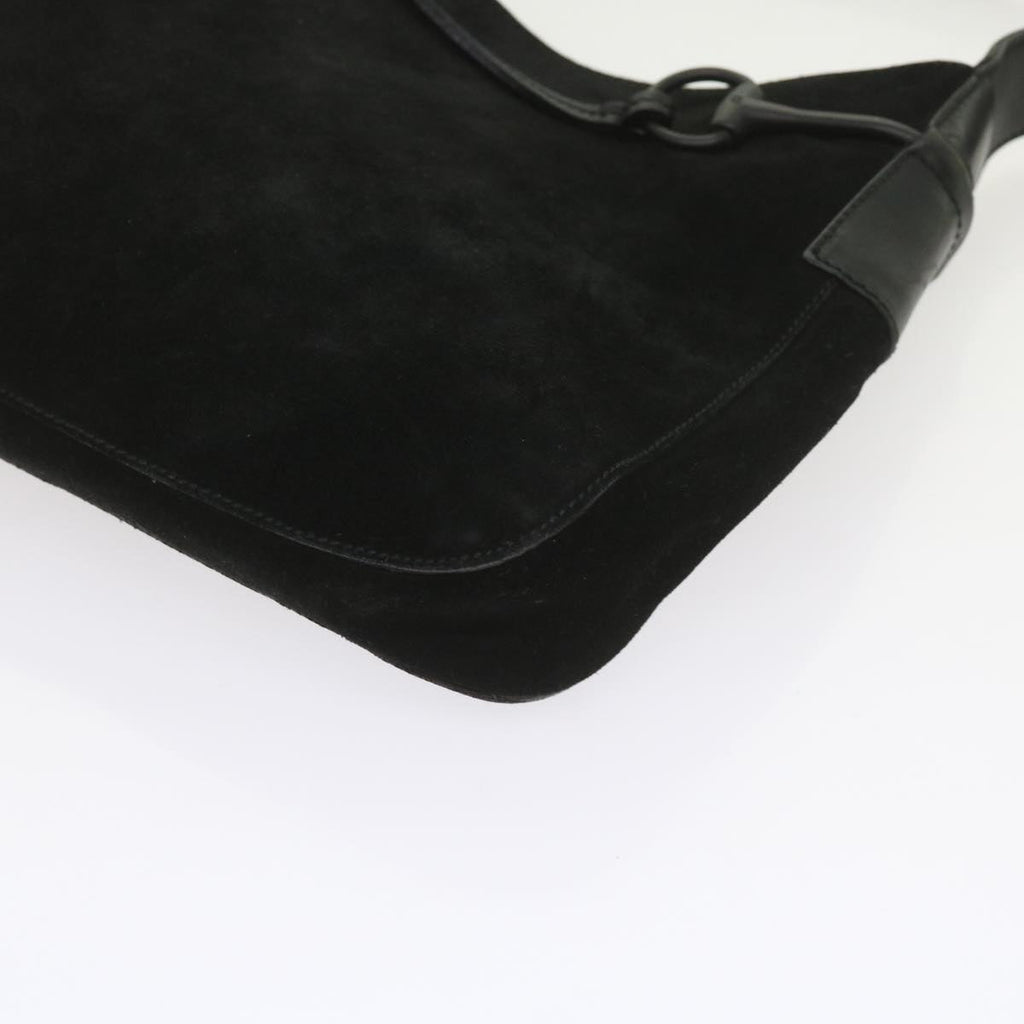 GUCCI Shoulder Bag Suede Black 101975 ac2279