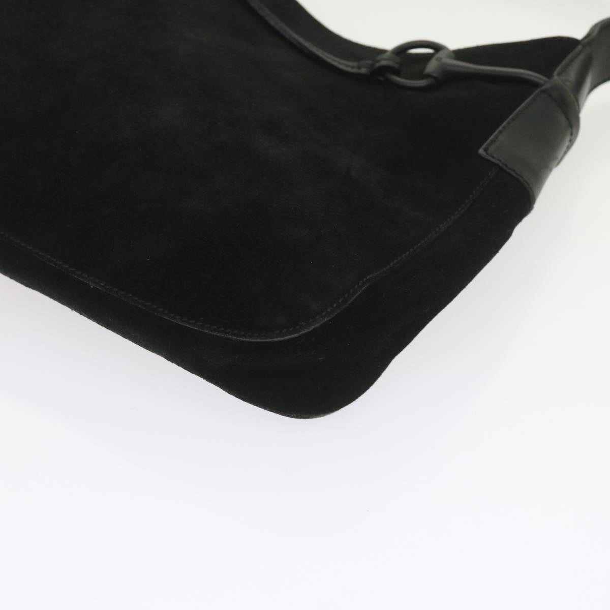 GUCCI Shoulder Bag Suede Black 101975 ac2279