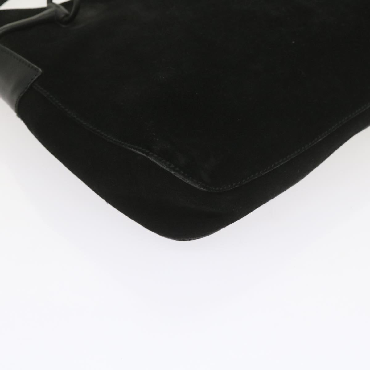 GUCCI Shoulder Bag Suede Black 101975 ac2279