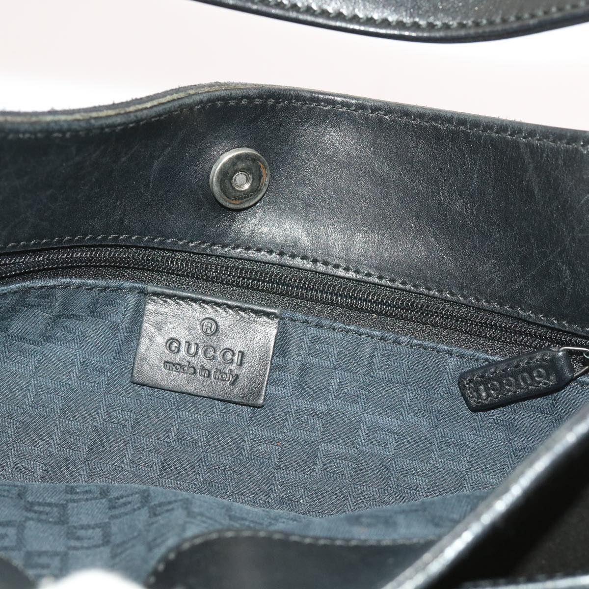 GUCCI Shoulder Bag Suede Black 101975 ac2279
