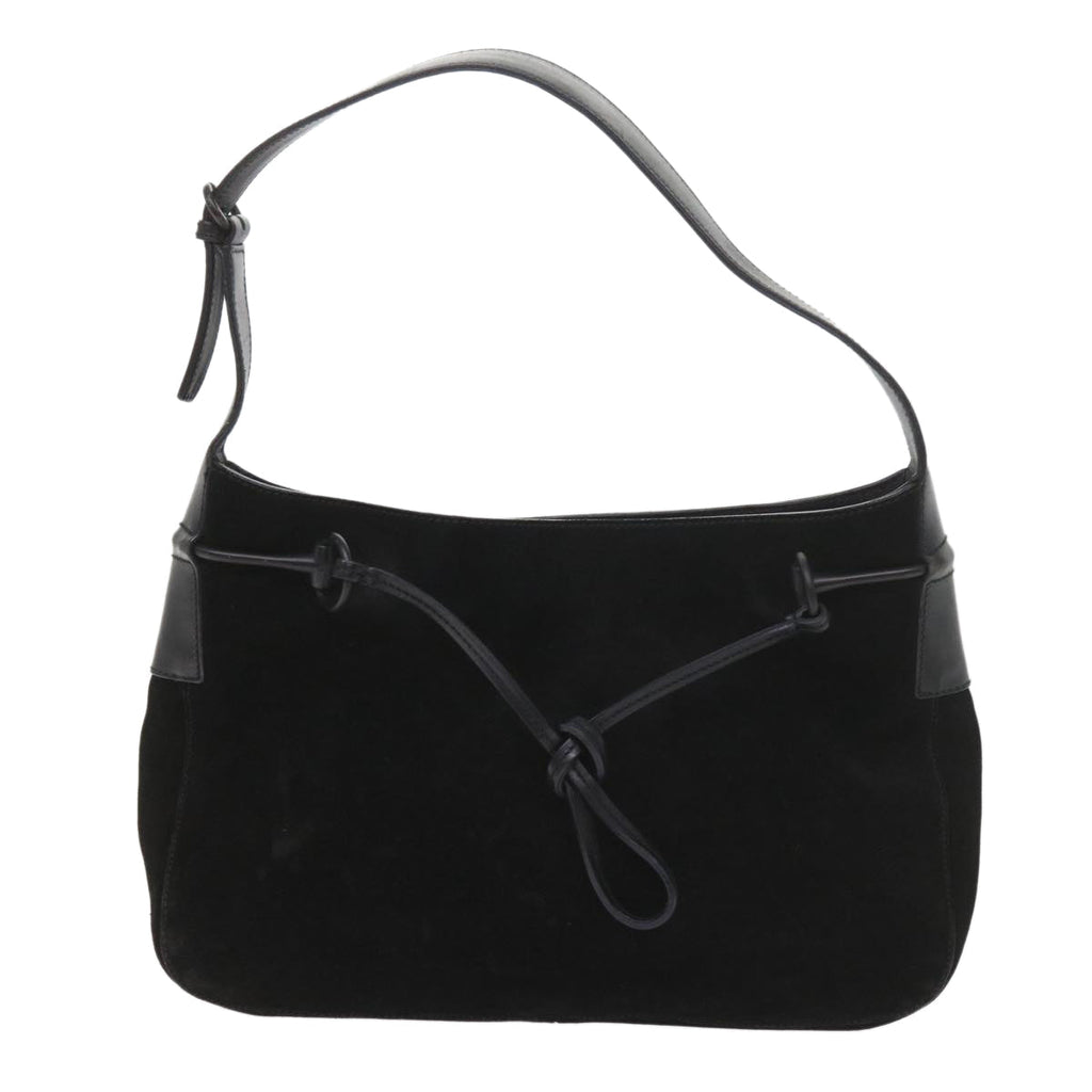 GUCCI Shoulder Bag Suede Black 101975 ac2279