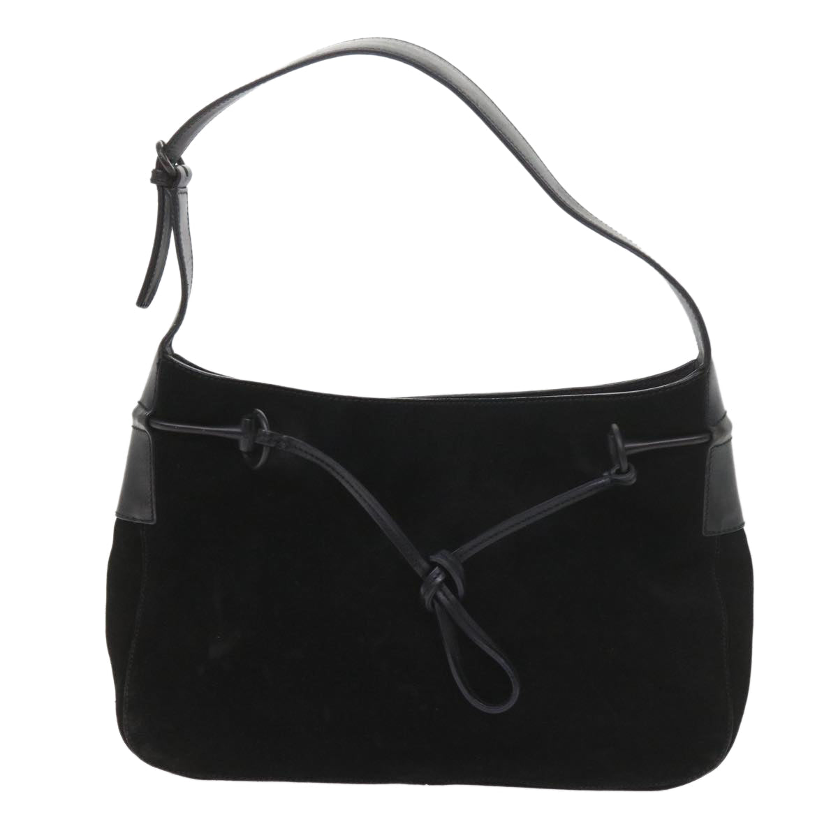 GUCCI Shoulder Bag Suede Black 101975 ac2279