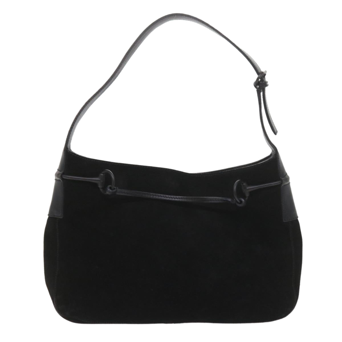 GUCCI Shoulder Bag Suede Black 101975 ac2279
