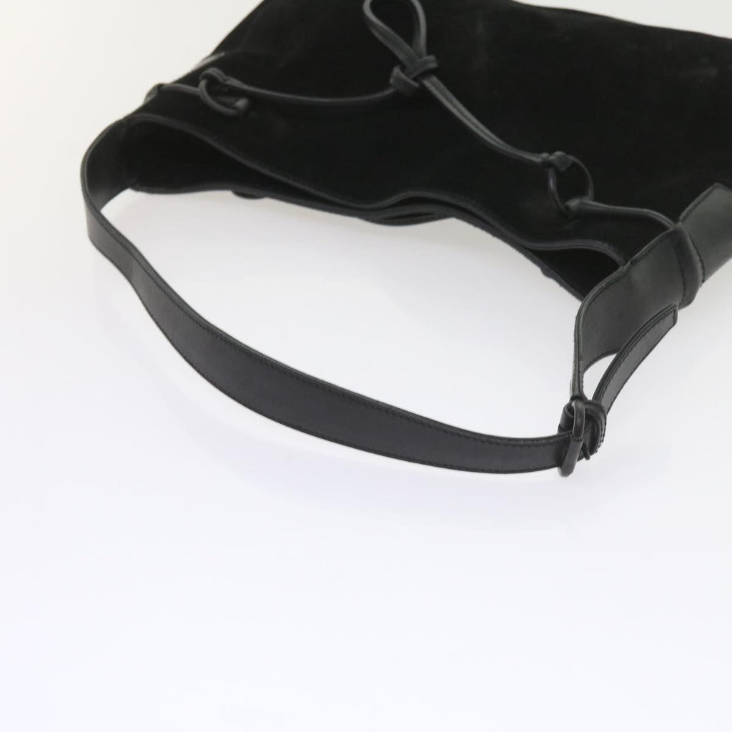 GUCCI Shoulder Bag Suede Black 101975 ac2279