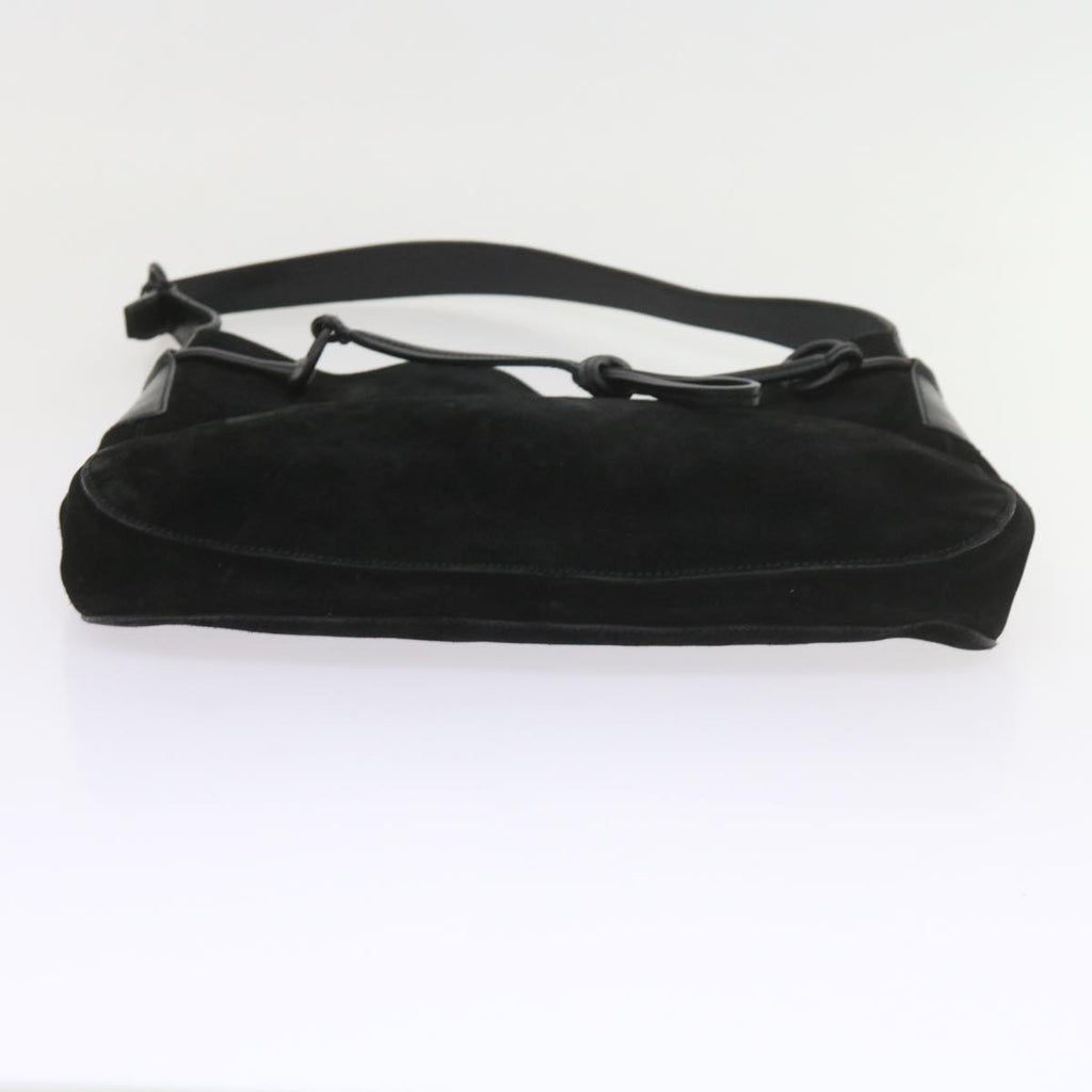 GUCCI Shoulder Bag Suede Black 101975 ac2279